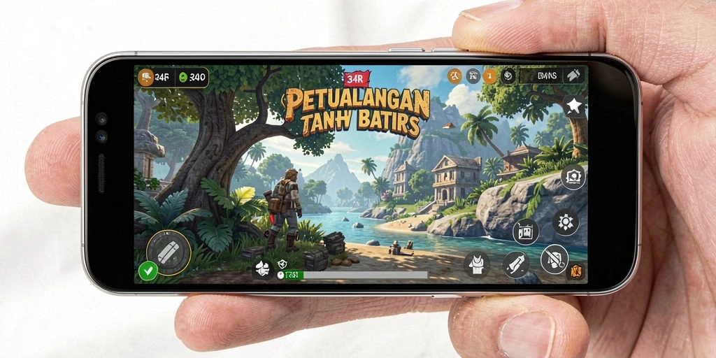 Tampilan gameplay 34R yang menakjubkan di dunia terbuka.