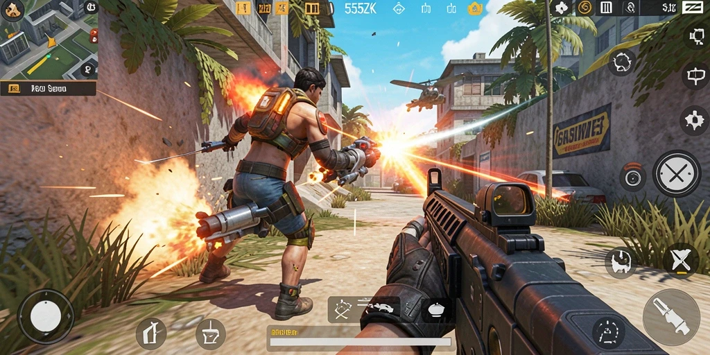 Gameplay seru 555ZK dengan aksi mendebarkan.
