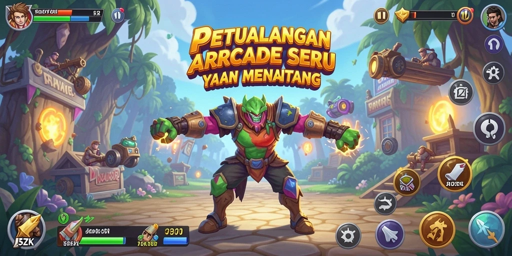 Screenshot gameplay 5ZK yang menampilkan keseruan arcade.