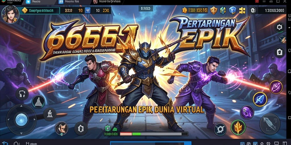 Tangkapan layar gameplay 666J menunjukkan pertarungan mendebarkan antara karakter yang kuat.