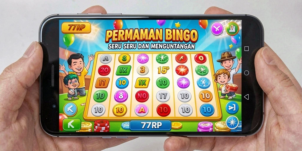Screenshot gameplay 77RP yang menampilkan momen seru di Bingo.