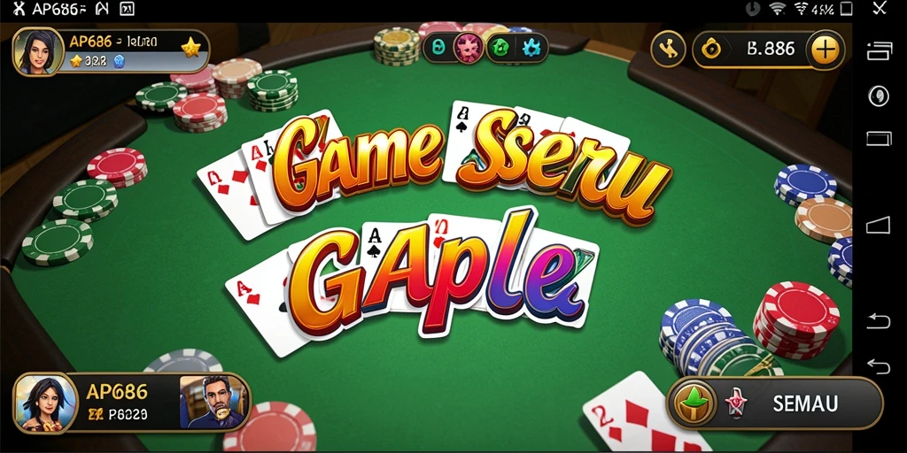 Gameplay seru Gaple yang menghibur dan interaktif.