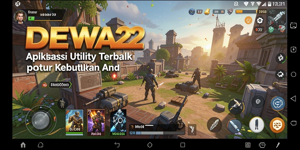 Screenshot utama DEWA22 menampilkan antarmuka pengguna yang intuitif.