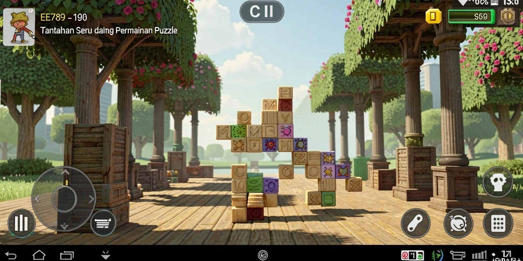Tampilan gameplay seru dalam game Puzzle EE789 yang menantang.