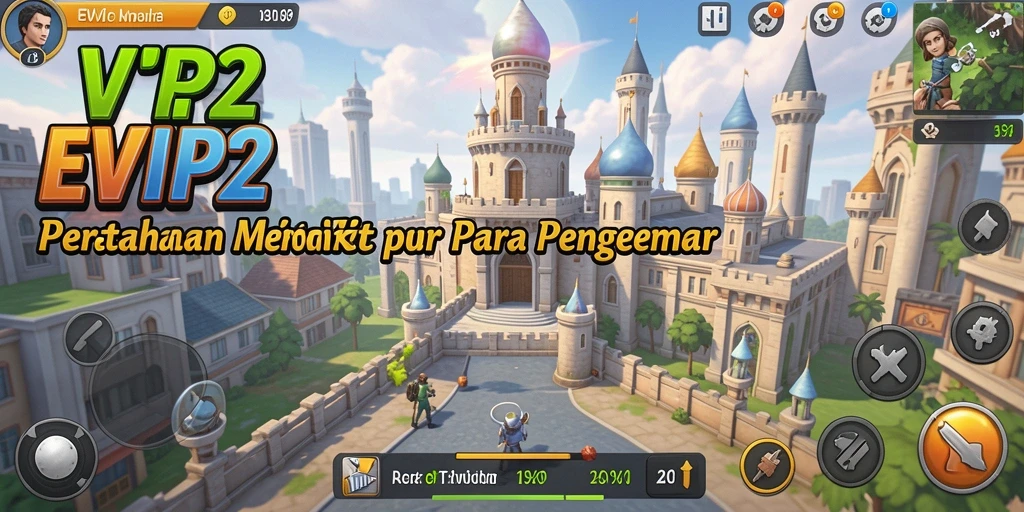 Tampilan gameplay menegangkan dalam EVIP2 dengan pertahanan menara yang strategis.