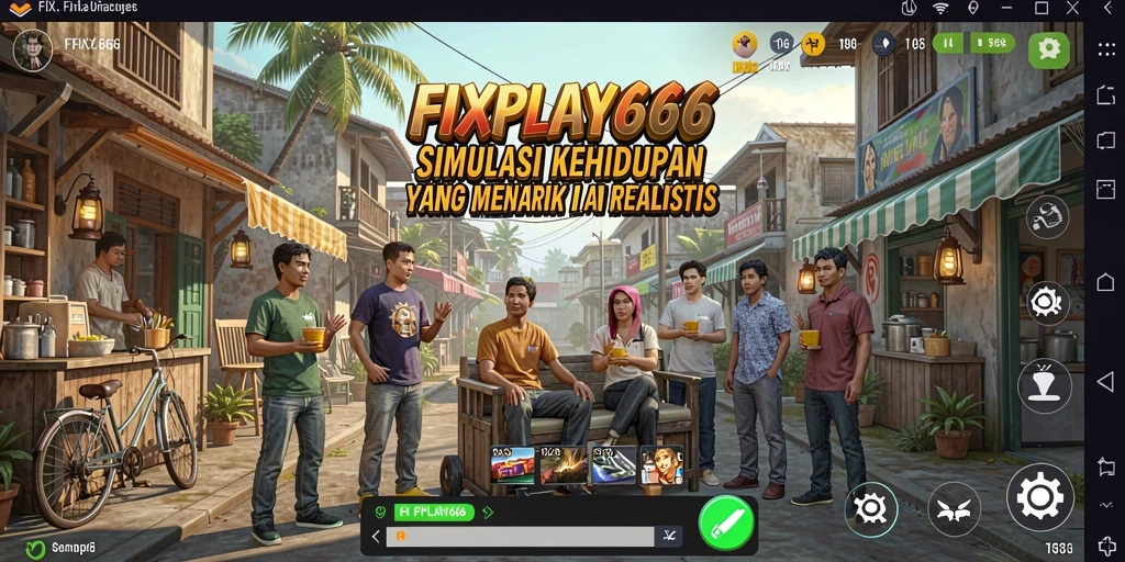 Tampilan gameplay menarik di dunia simulasi yang dinamis.