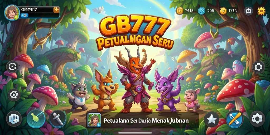 Tangkapan layar utama GB777 menampilkan aksi seru petualangan.
