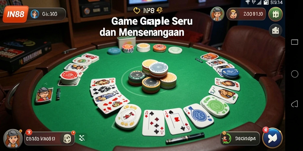 Gameplay menegangkan dengan kartu Gaple yang menarik.
