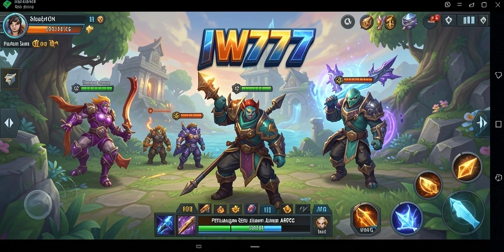 Tampilan gameplay menegangkan di dunia petualangan IW777.