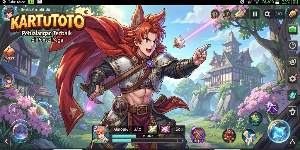 Screenshot gameplay KARTUTOTO yang menampilkan karakter Anime menakjubkan.
