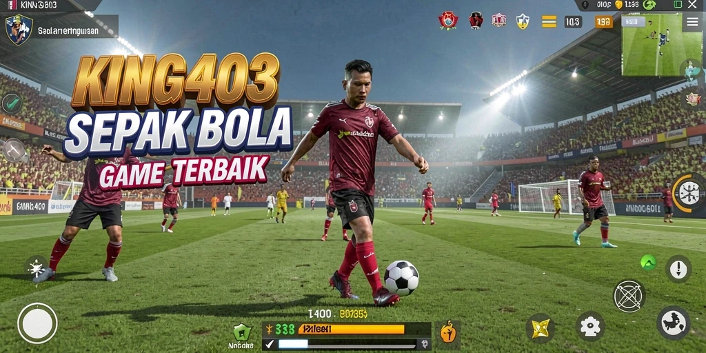Tangkapan layar KING403 menunjukkan aksi seru di lapangan sepak bola.