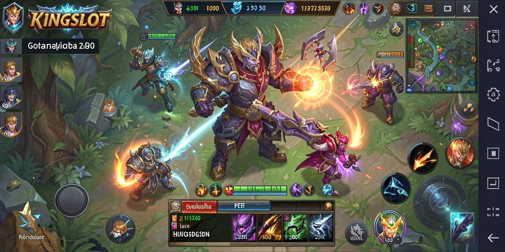 Tangkapan layar gameplay KINGSLOT yang menegangkan dan penuh aksi.