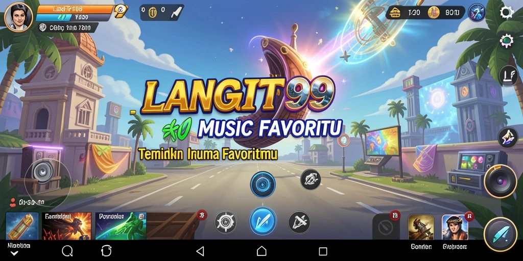 Screenshot LANGIT99 menampilkan tampilan permainan musik yang interaktif.