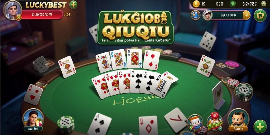 Screenshot permainan LUCKYBEST menunjukkan aksi QiuQiu yang menarik.