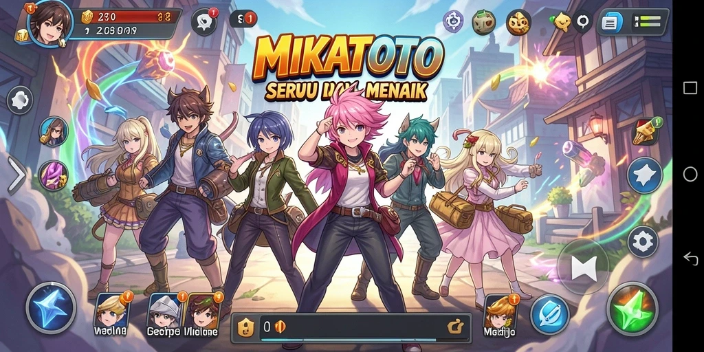 Tampilan gameplay MIKATOTO yang interaktif dan menarik.