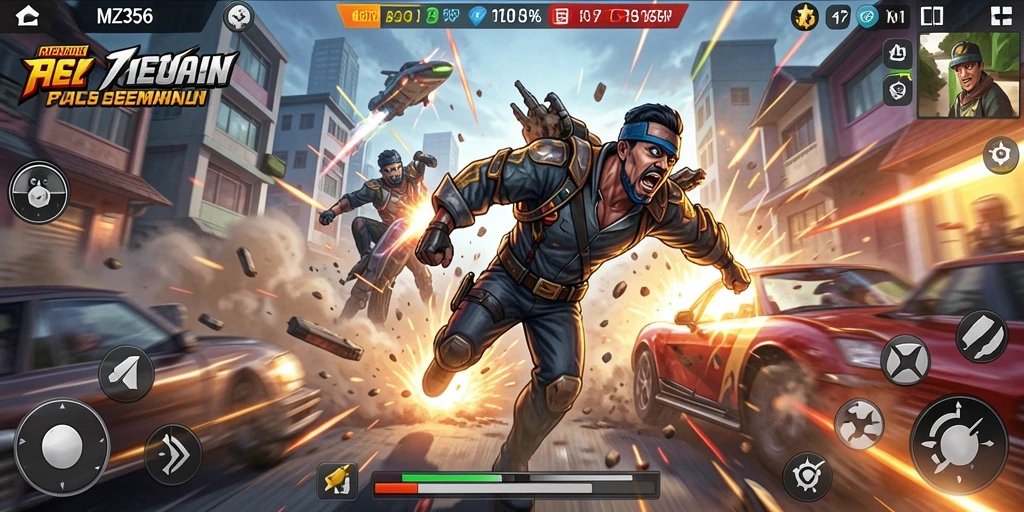 Gameplay aksi penuh tantangan dalam MZ356.