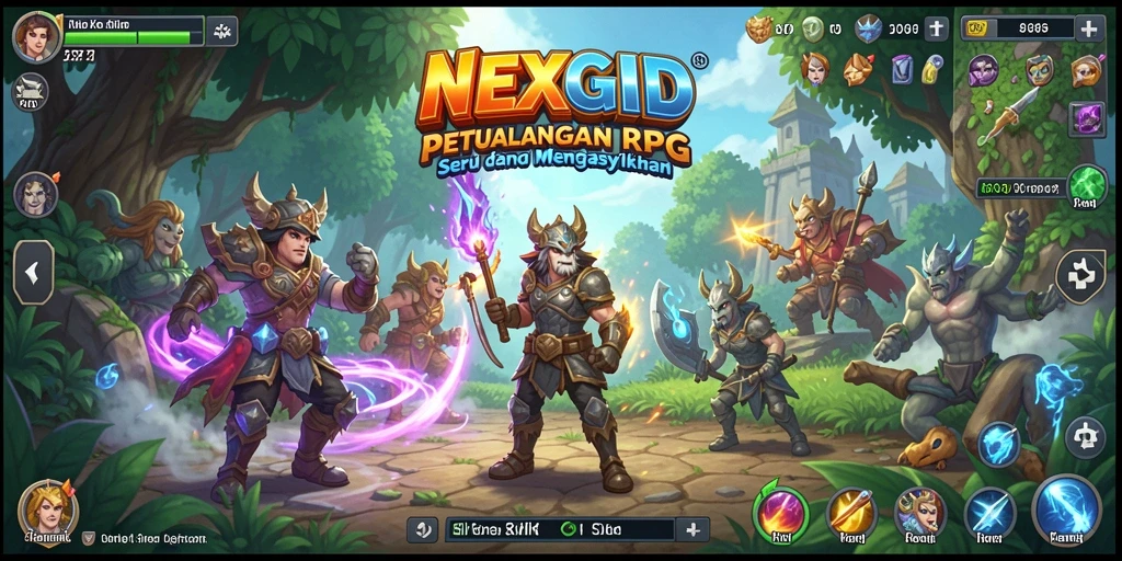 Tampilan gameplay NEXGID yang menampilkan aksi RPG yang mendebarkan.