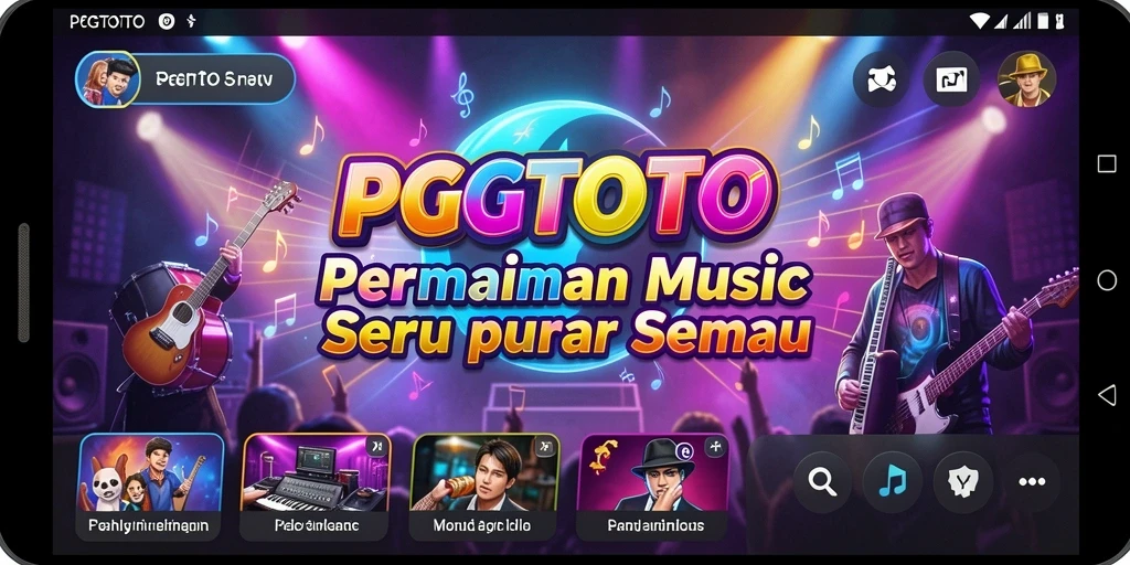 Screenshot PGTOTO menampilkan gameplay musik yang seru dan interaktif.