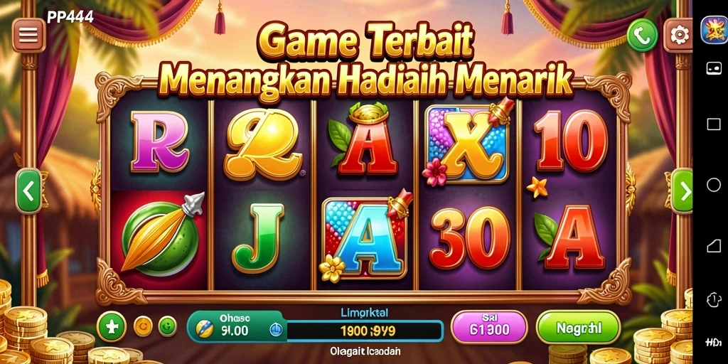 Gameplay menarik dari PP444 dengan desain slot yang menawan.