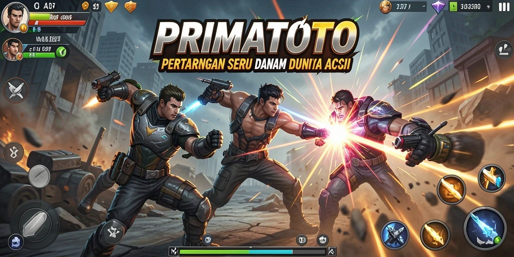 Screenshot aksi mendebarkan dari gameplay PRIMATOTO.