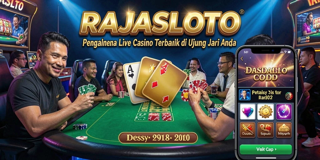 Gameplay Live Casino yang mendebarkan dalam RAJASLOTO.