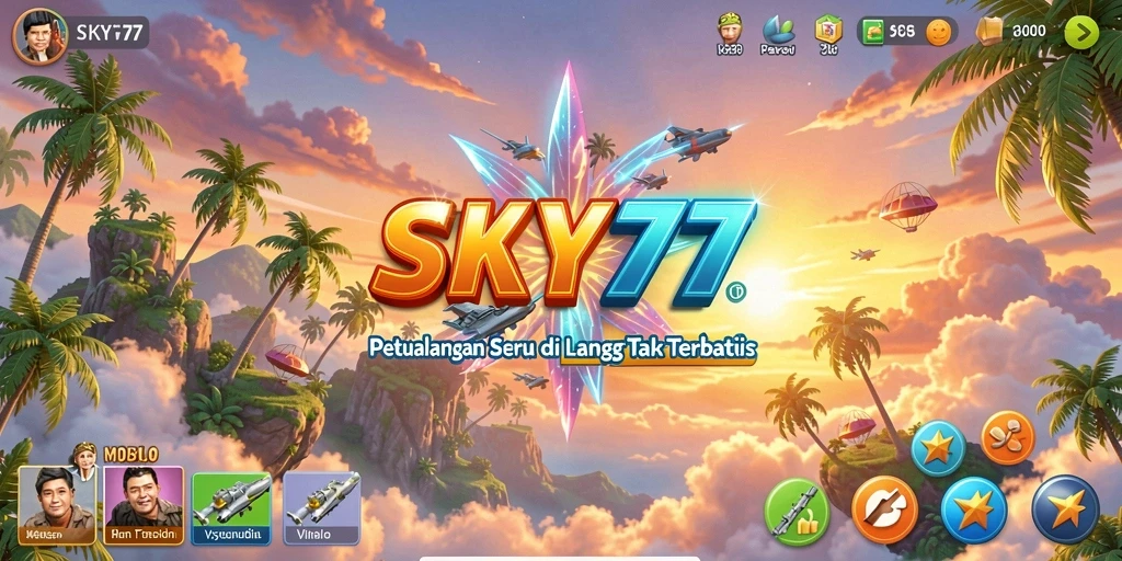 Demonstrasi gameplay <strong>SKY77</strong> yang menampilkan petualangan di langit.