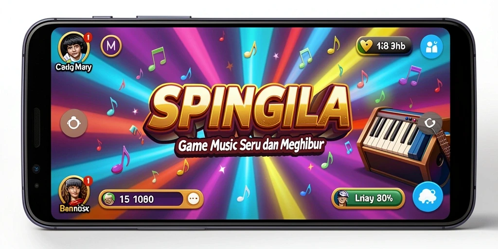 Tampilan gameplay SPINGILA yang menarik dan interaktif.