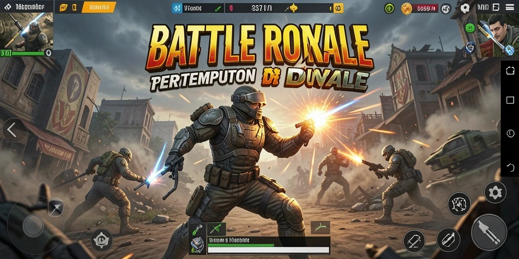 Tampilan menarik dari pertempuran Battle Royale di V07.