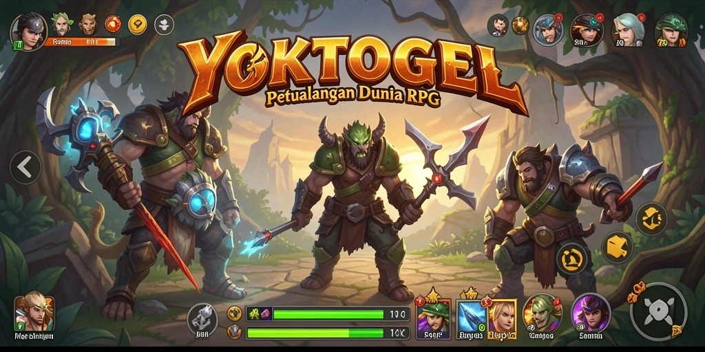 Tangkapan layar gameplay YOKTOGEL menampilkan pertarungan epik dan dunia yang menakjubkan.