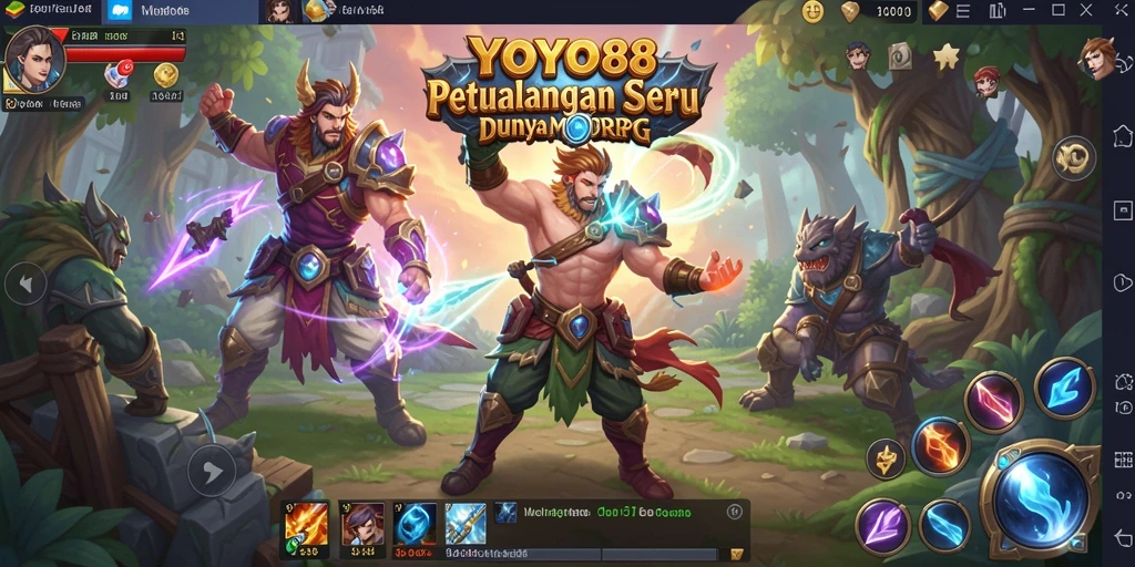 Tampilan seru dari gameplay MMORPG YOYO88 yang memukau.