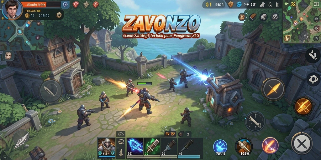 Tangkapan layar menarik dari gameplay strategi ZAVONZO.